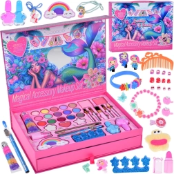 Stor skønhedssæt Havfrue øjenskygger lakker hårspænder hårelastikker