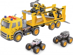 Trækker med biler og effekter