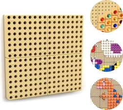 Masterkidz vægmonteret STEM-panel med monteringsplade 40 × 40 cm