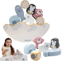 Træ-balancespil PolarB Arktiske dyr