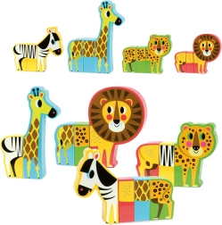 vilac træ magnetiske puslespil glade safari