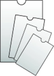 Gennemsigtig dokumentlomme 86x111 mm