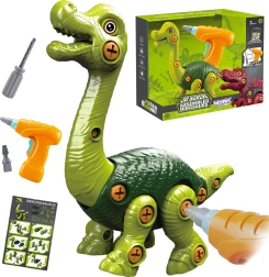 Woopie skruebyggesæt med brachiosaurus og boremaskine