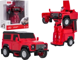 Transformerende legetøjsbil og robot 2 i 1 Land Rover Defender RASTAR rød