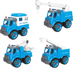 Skrue-samle politibil 11 cm