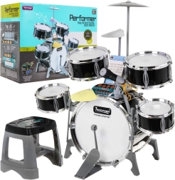 Sæt til børn: trommer + klaver + mikrofon