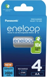 Eneloop genopladelige AA-batterier 2000 mAh, 4 stk.