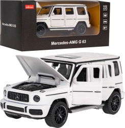 Bilmodel Mercedes‑AMG G 63 1:32 Rastar med metalkarosseri og elementer der kan åbnes – Hvid