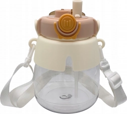 Børnevandflaske med sugerør og rem 1 l