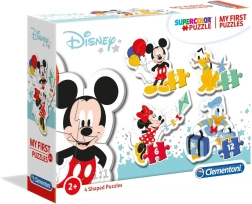 Mit første puslespil MICKEY MOUSE 4-i-1 (3, 6, 9, 12 brikker) – CLEMENTONI