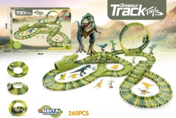 Dinosaur racerbane med bil, 260 dele