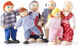 Trædukke familie 6 personer