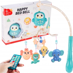 Karrusel med lille ugle og dyr med fjernbetjening