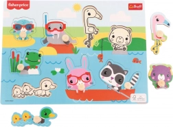 Træpuslespil Fisher-Price Dyr ved vandet