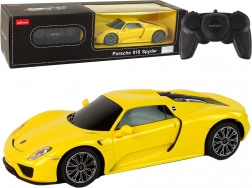 Bil R/C Porsche 918 med fjernbetjening gul 1:24