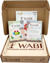Træmagnetiske byggesæt WABI 40 stk