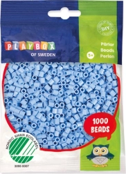 Strygeperler Playbox pastelblå 1000 stk