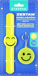 Refleksarmbånd og nøglering med smiley