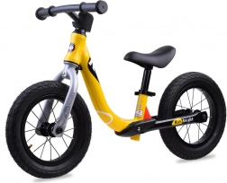 Løbecykel RoyalBaby Run Little Knight 12" med oppustelige hjul – gul