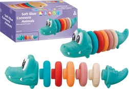 Blød læringspyramide krokodille til babyer