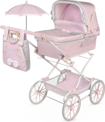 Sammenklappelig dukkevogn med lift og parasol Sophie 90 cm