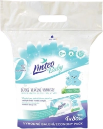 Linteo Baby vådservietter til børn med aloe vera, 4×80 stk.