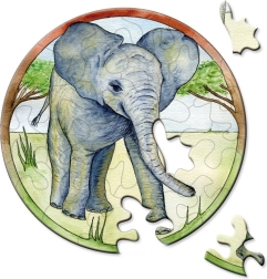 Curiosi rundt puslespil Picoli elefant 33 brikker