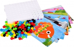 Farverig pædagogisk mosaik med knopper til børn