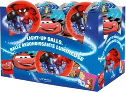 Lysende bold 10 cm – DISNEY PIXAR CARS 3 og MARVEL SPIDER‑MAN