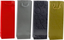 Gavepose til flaske med prægeeffekt 35 × 12 × 9 cm