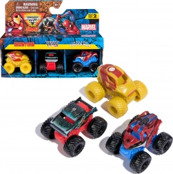 Sæt med 3 mini monstertrucks MARVEL – IRON MAN, VENOM og SPIDER-MAN (1:87) fra Spin Master