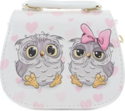 Børnetaske med uglemotiv – hvid