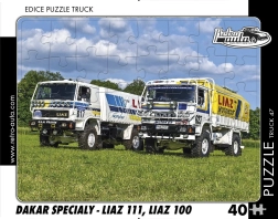 RETRO-AUTA puslespil LASTBIL Dakar special LIAZ 111 og LIAZ 100 – 40 brikker