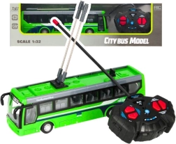 RC bybus 1:32 med lys og gummihjul