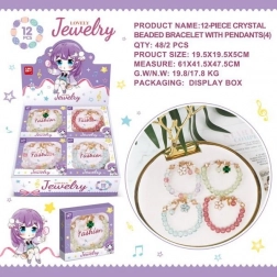 Perlearmbånd med blomster motiv