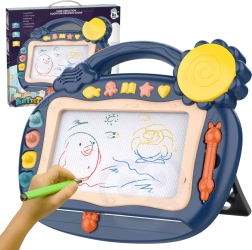 Woopie magnetisk tegnetavle med lyde og stempler – blå