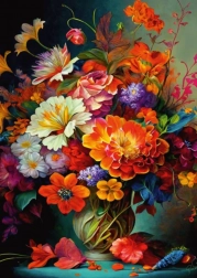 DINO puslespil blomster i vase 1000 brikker