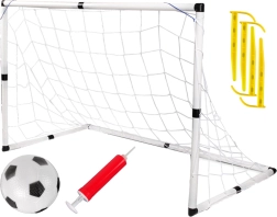 Stor fodboldmål til børn med net, bold og pumpe