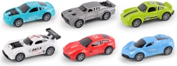 metalliske racerbiler 7,5 cm – sæt med 4 stk.