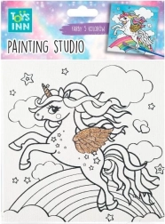 Malersæt canvas unicorn rainbow