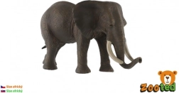 Realistisk plastfigur af afrikansk elefant 17 cm