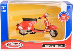 Model af Vespa 200 Rally 1:18 rød (1976)