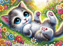 Træpuslespil sød killing 40 brikker