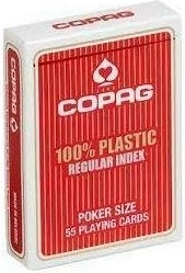 plastiske pokerkort COPAG – rød, regular index