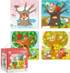 Puslespil 4-i-1 Årstider