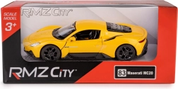 Metalmodel RMZ City MASERATI MC20 1:37 med tilbagestræk (pull-back) og åbningsbare døre