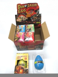 Æg med voksende dinosaur 12 × 8 cm