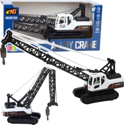 Hvid bæltekran til leg med drejeligt krog 360°