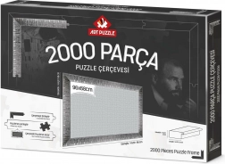 Ramme til puslespil 96x68 cm sølvfarvet