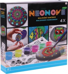 Kreativt neonsæt til stenmaling